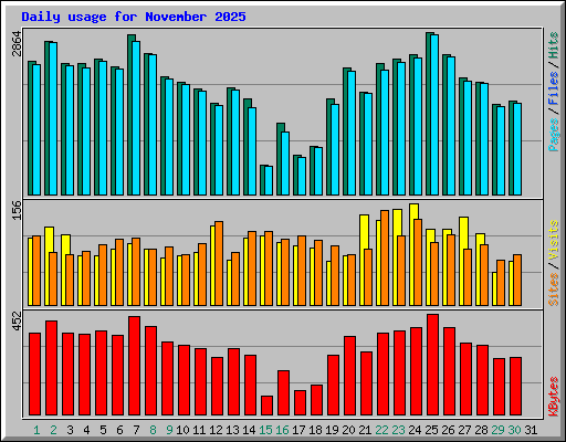 Daily usage for November 2025